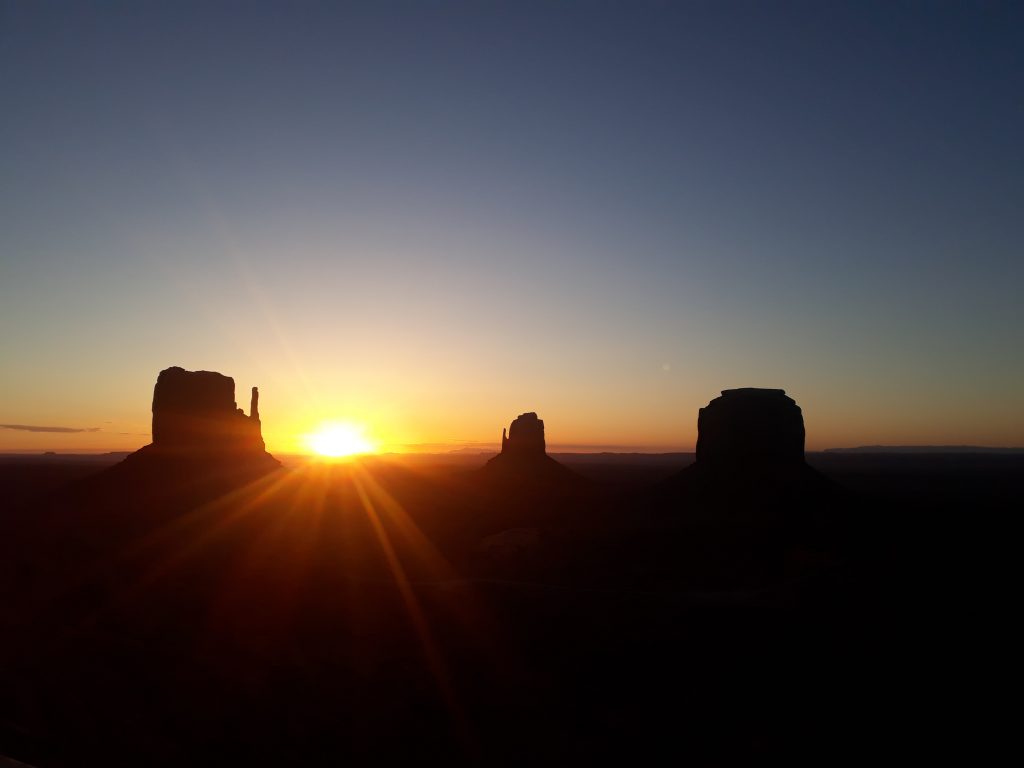 couché du soleil dans l'Ouest Américain