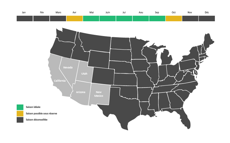 Le Sud-Ouest des Etats-Unis