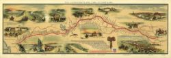 Carte du parcours des cavaliers du Pony Express