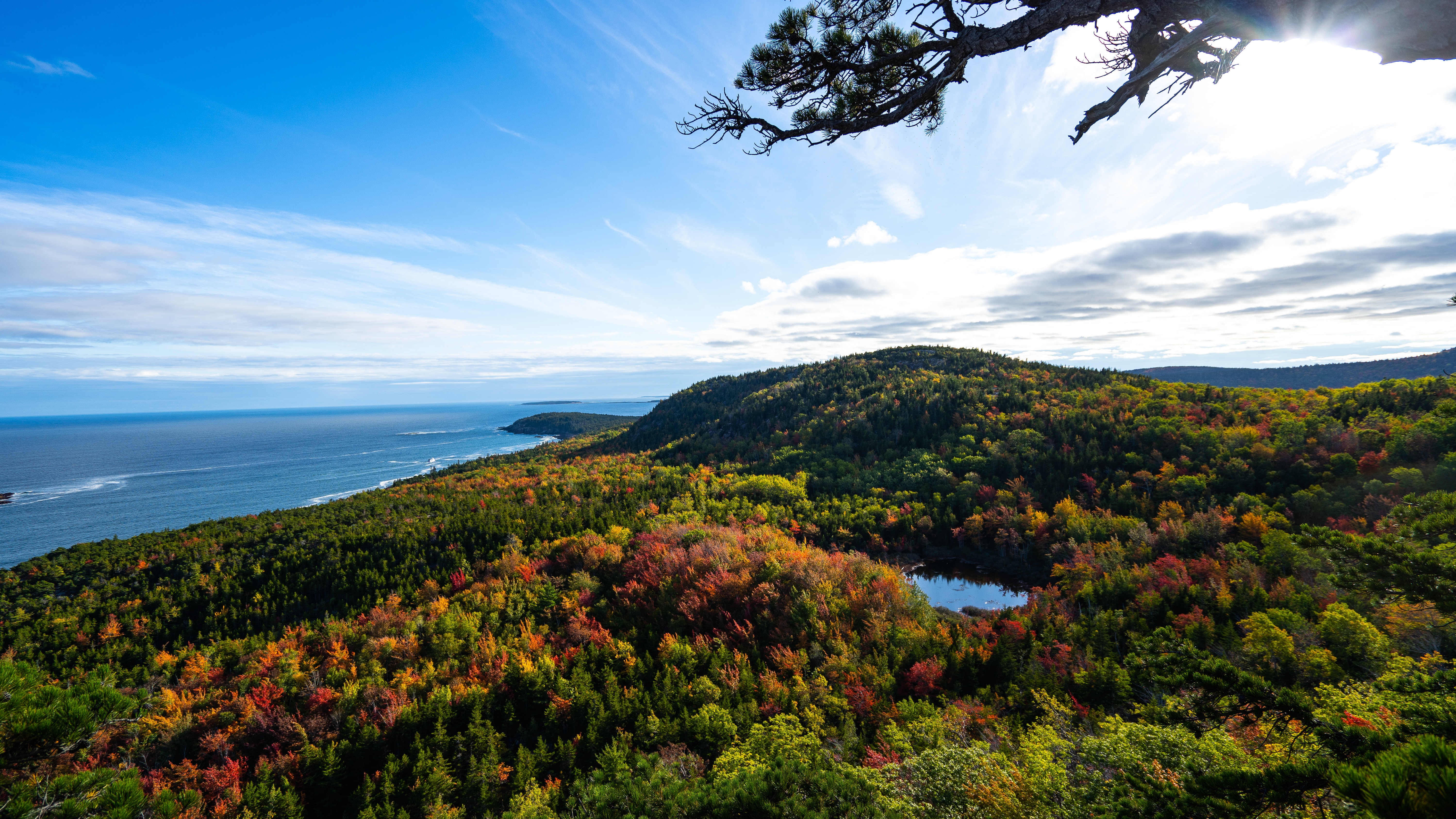 Vue panoramique du parc d'Acadie