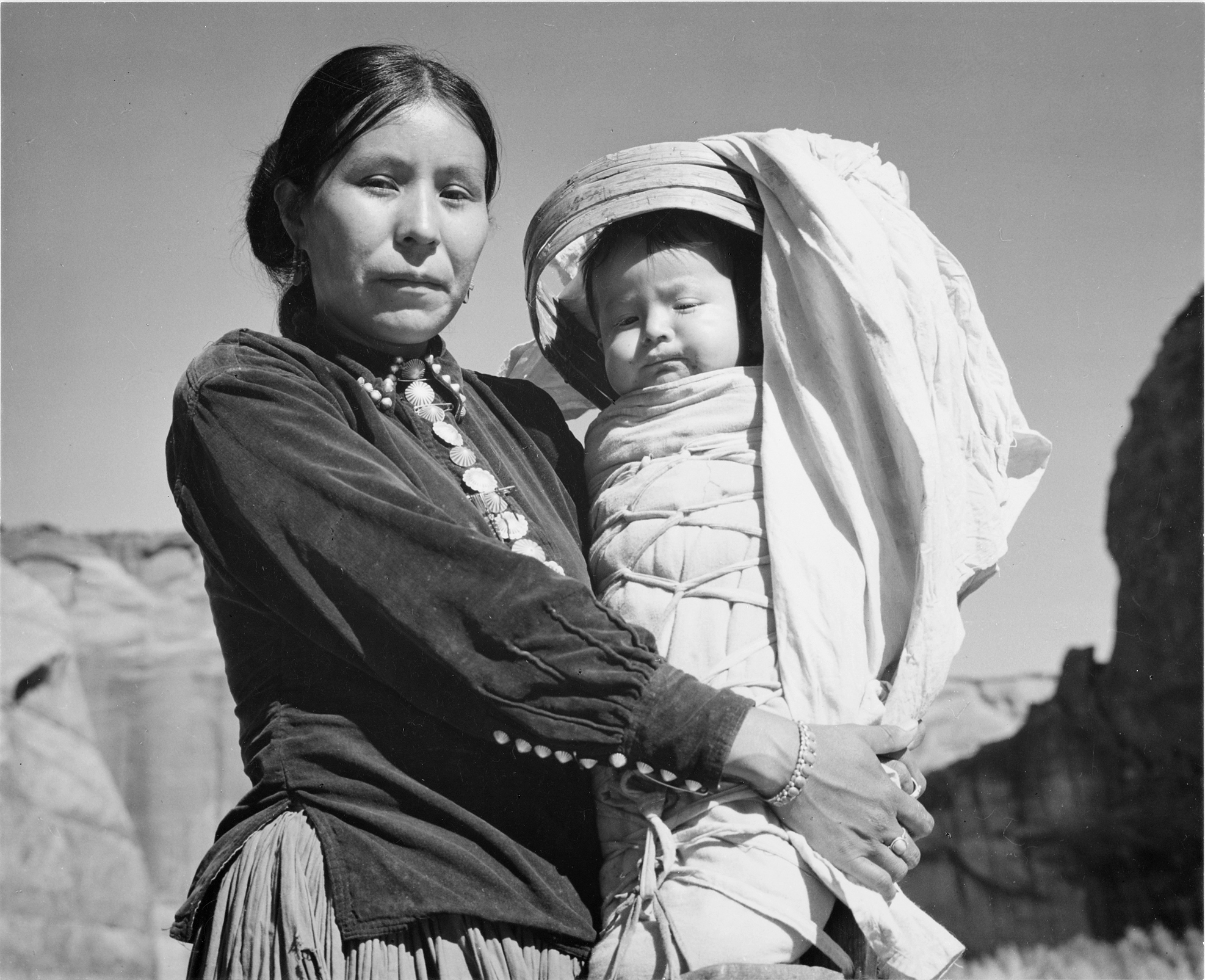 &lsquo;Navajo Woman And Infant, Canyon De Chelle, Arizona.&rsquo; (Canyon De Chelly